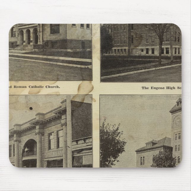Public bldgs, Eugene, Oregon Mouse Mat (Front)