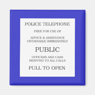 Public Call Box sign Magnet