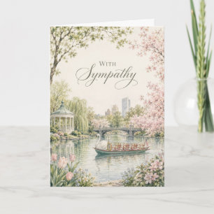 Public Garden Sympathy Swan Boat Card