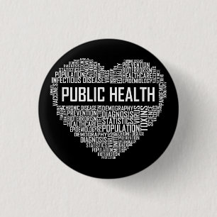 Public Health Heart Gift Healthcare Worker Epidemi 3 Cm Round Badge