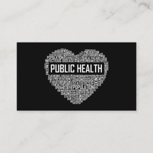 Public Health Heart Gift Healthcare Worker Epidemi Business Card