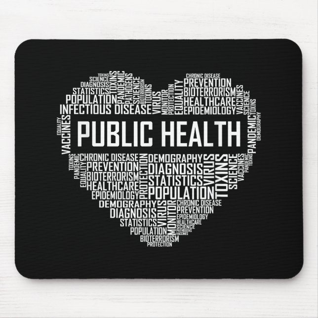 Public Health Heart Gift Healthcare Worker Epidemi Mouse Mat (Front)