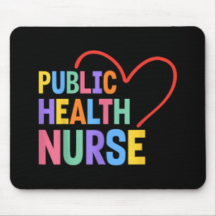 Public Health Nurse Heart Mouse Mat