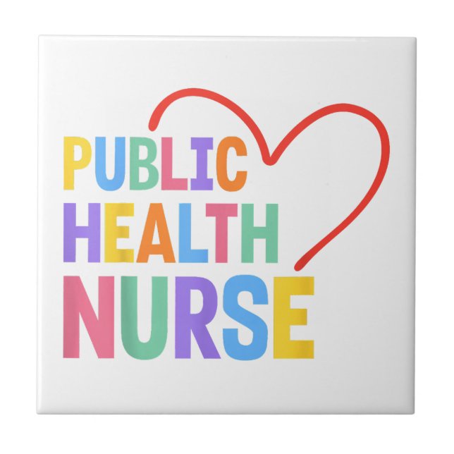 Public Health Nurse Heart Tile (Front)