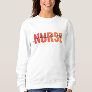 Public Health Nurse Modern Typography Sweatshirt