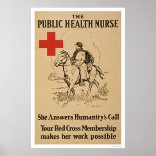 Public Health Nurse - She answers humanity's call Poster