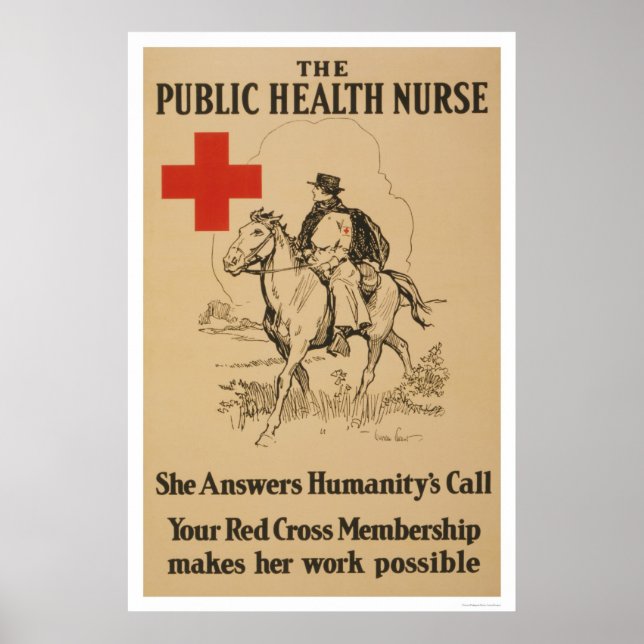 Public Health Nurse - She answers humanity's call Poster (Front)