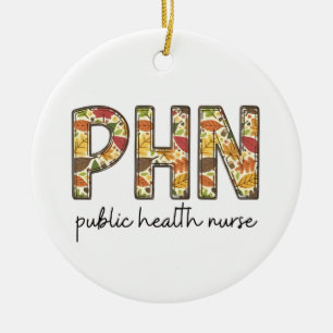 Public Health Nurse Sweatshirt PHN RN Shirt Cute N Ceramic Tree Decoration
