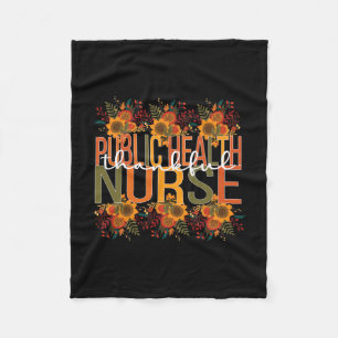 Public Health Nurse Thanksgiving Fleece Blanket