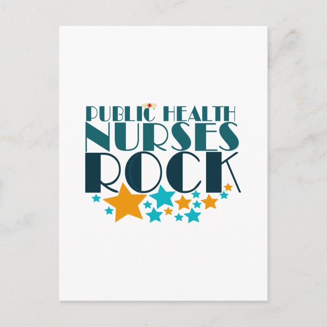 Public Health Nurses Rock Postcard (Front)