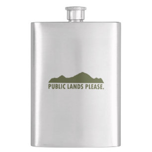 Public Lands Please Hip Flask