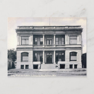 Public Library, Appleton, Wisconsin, c1905 Vintage Postcard