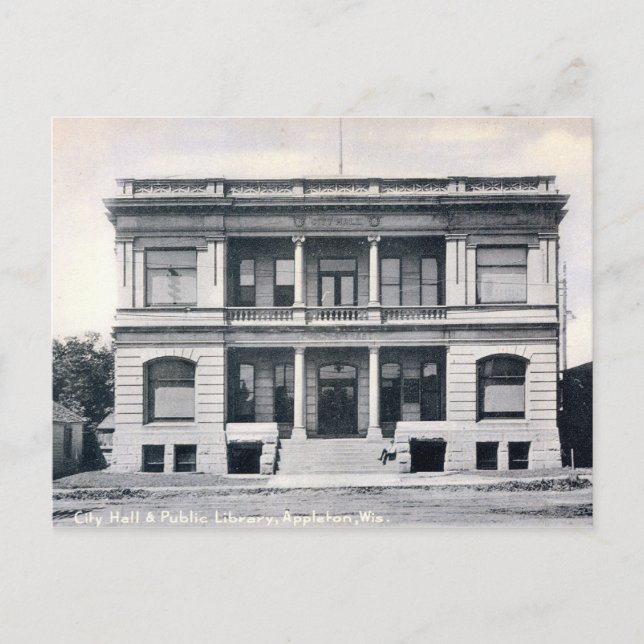 Public Library, Appleton, Wisconsin, c1905 Vintage Postcard (Front)