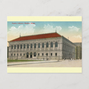 Public Library, Boston 1911 Vintage Postcard