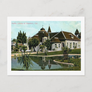 Public Library, Pasadena, California Vintage Postcard