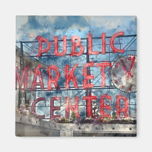 Public Market Centre in Seattle Washington Magnet