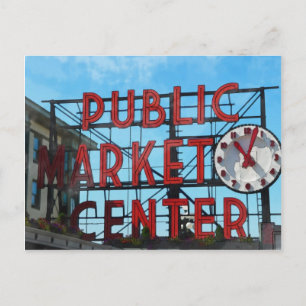 Public Market Centre in Seattle Washington Postcard