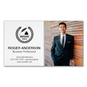 Public Notary   Business Man  Magnetic Business Card