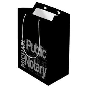 Public Notary Extraordinaire CUSTOM Medium Gift Bag