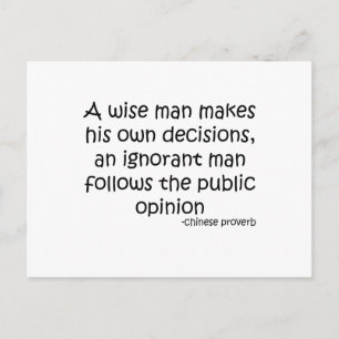 Public Opinion Quote Postcard
