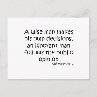 Public Opinion Quote Postcard