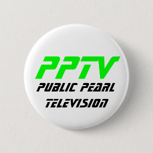 Public Pearl Television 6 Cm Round Badge