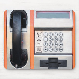 Public phone mouse mat