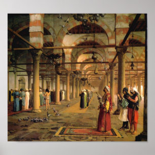 Public Prayer In The Mosque Of Amr, Cairo Poster