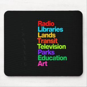 Public Radio Libraries Lands Transit Tedenimion Mouse Mat