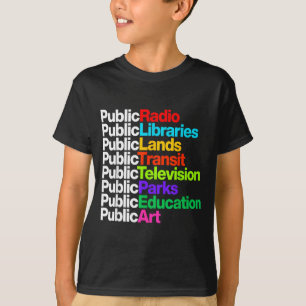 Public Radio Libraries Lands Transit Tedenimion T-Shirt