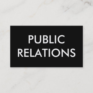 public relations business card