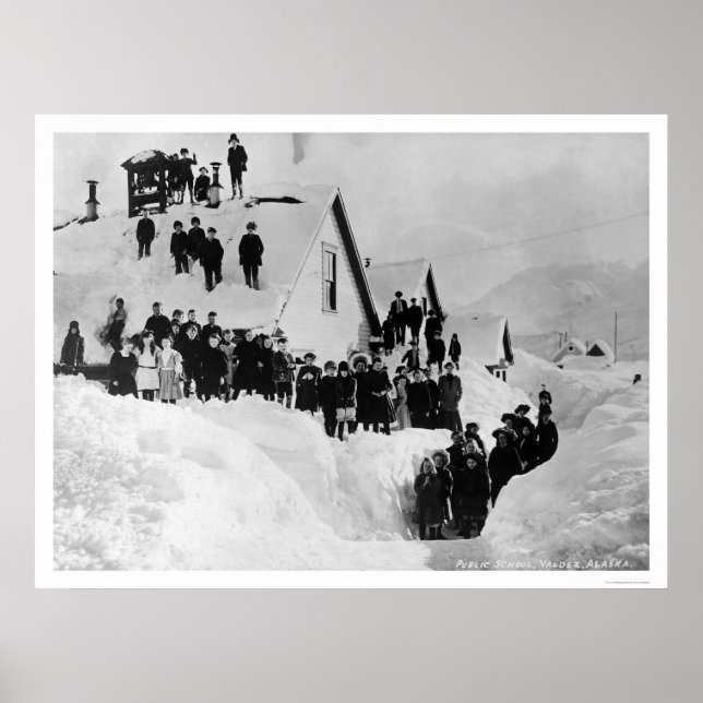 Public School Valdez, Alaska 1910 Poster (Front)