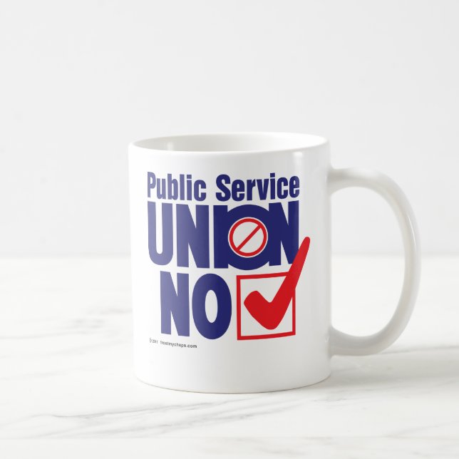 Public Service Union NO Coffee Mug (Right)