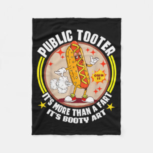 Public Tooter Funny Inappropriate Embarring Adult  Fleece Blanket