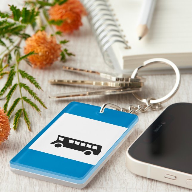 Public Transport Bus Stop Sign Urban Transit  Key Ring (Creator Uploaded)
