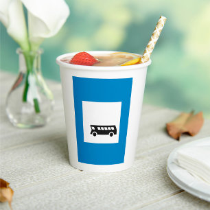 Public Transport Bus Stop Sign Urban Transit  Paper Cups