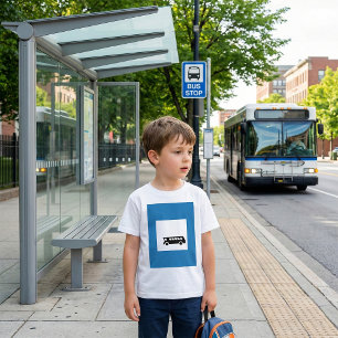 Public Transport Bus Stop Sign Urban Transit  T-Shirt