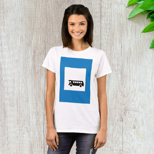 Public Transport Bus Stop Sign Urban Transit  T-Shirt