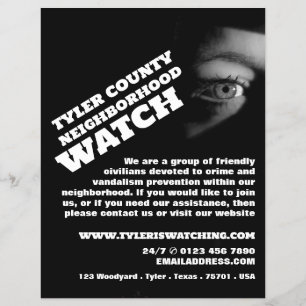 Public View, Neighborhood Community Watch Advert Flyer