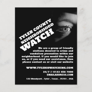 Public View, Neighborhood Community Watch Advert Flyer