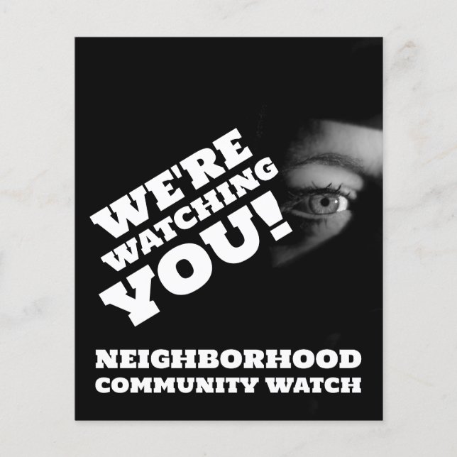 Public View, Neighborhood Watch Warning Flyer (Front)