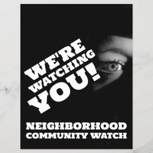 Public View, Neighborhood Watch Warning Flyer