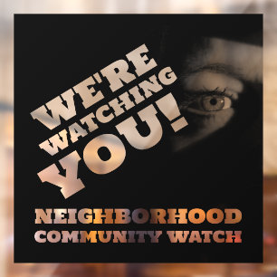 Public View, Neighborhood Watch Warning Window Cling