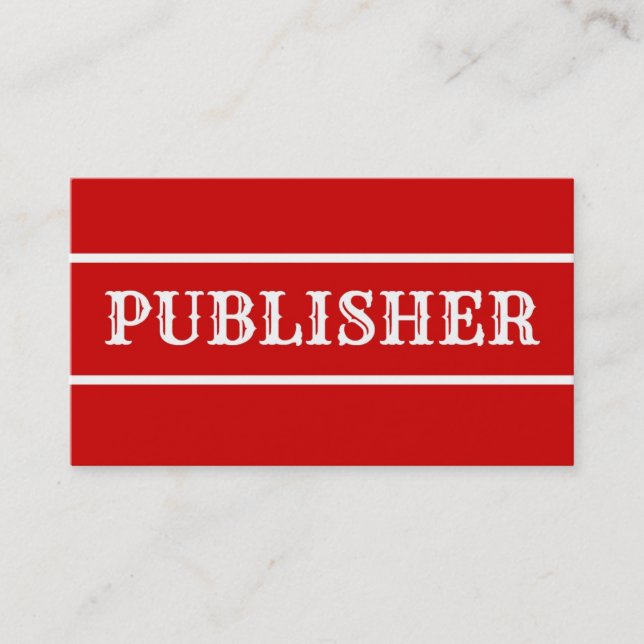 Publisher Business Card (Front)