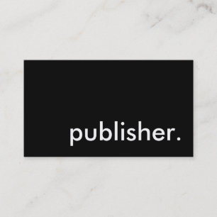 publisher. business card
