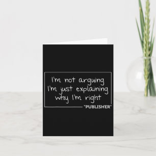 Publisher Gift Funny Job Title Profession Birthday Card