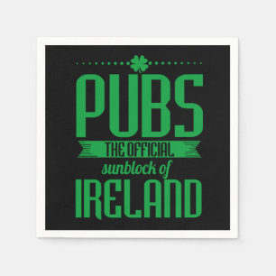 Pubs The Official Sunblock Of Ireland Clovers St P Napkin