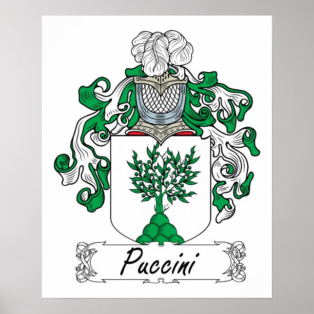 Puccini Family Crest Poster (Front)
