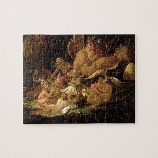 Puck and Fairies, from 'A Midsummer Night's Dream' Jigsaw Puzzle (Horizontal)