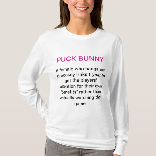 Puck  Bunny Description T-Shirt (Front)